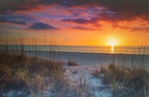 Beach sunset Casey Key